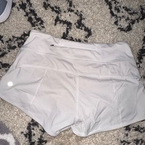 Lululemon Speed up white shorts